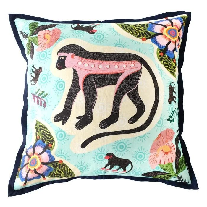 Meandering Monkey Oasis Cushion Cover