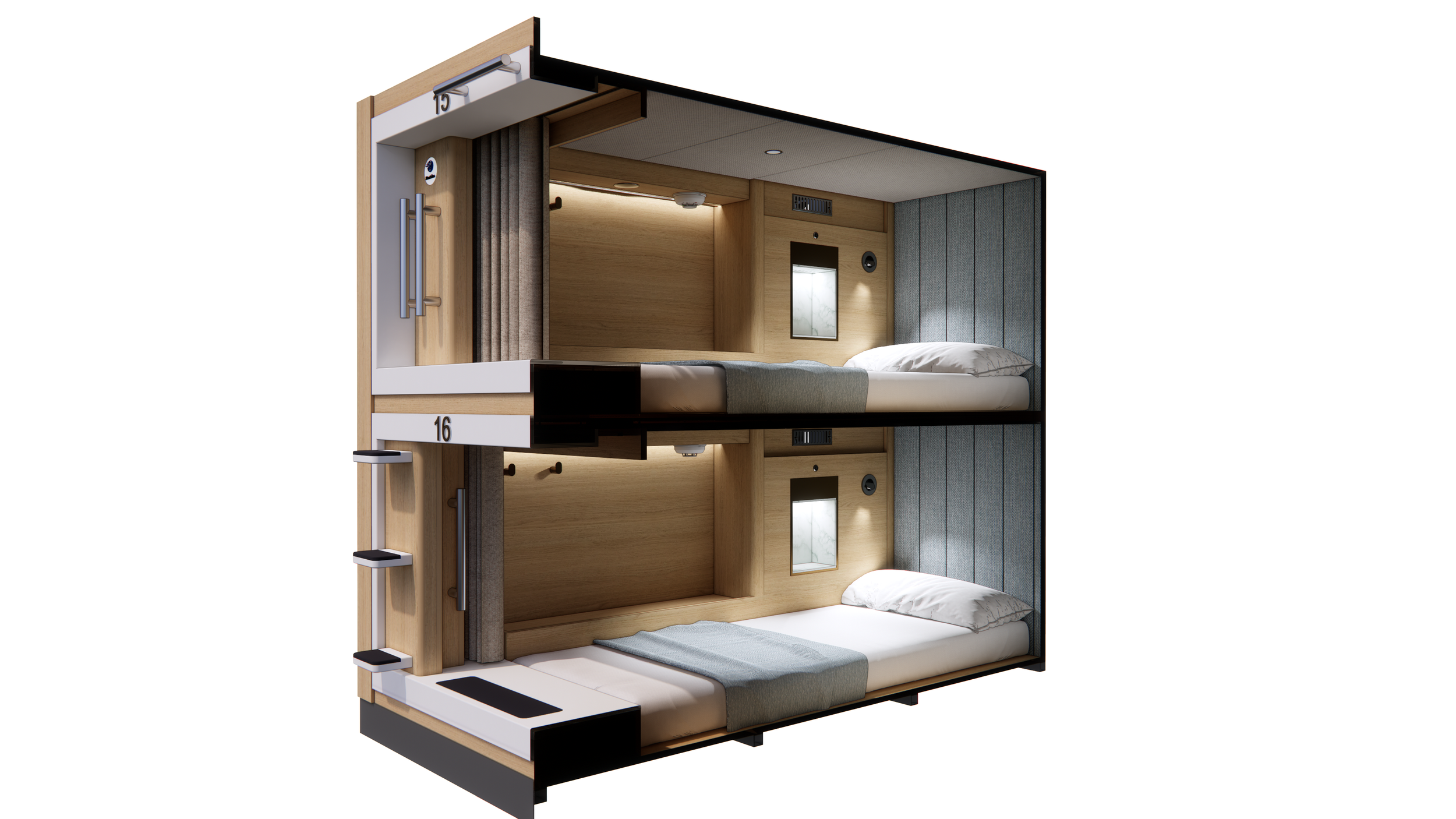 Overview of configurable options and finishes including materials, lighting, and hardware elements.