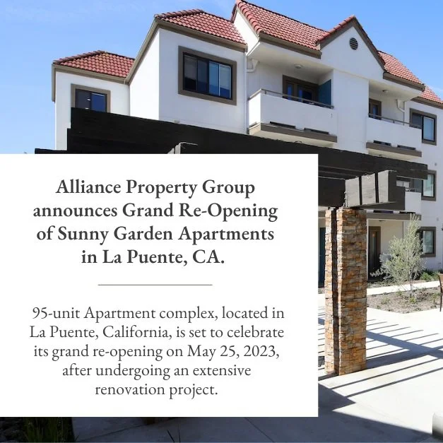La Puente's Newest Affordable Housing Renovation is Here. APG Launches Grand Re-Opening of Sunny Garden Apartments.