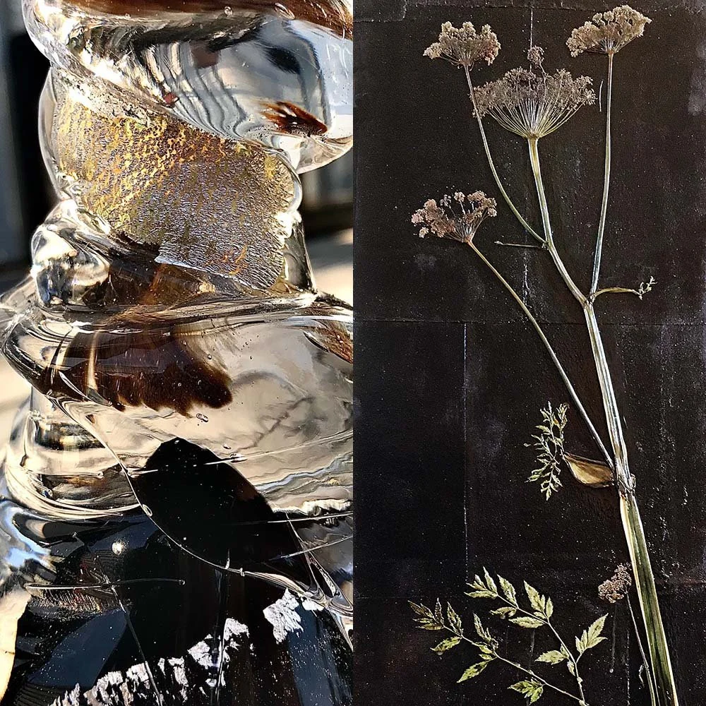 27/8 – 17/9 Christina Larsson & Eva Juneblad (medlemmar), glas, lera, metall & växter
