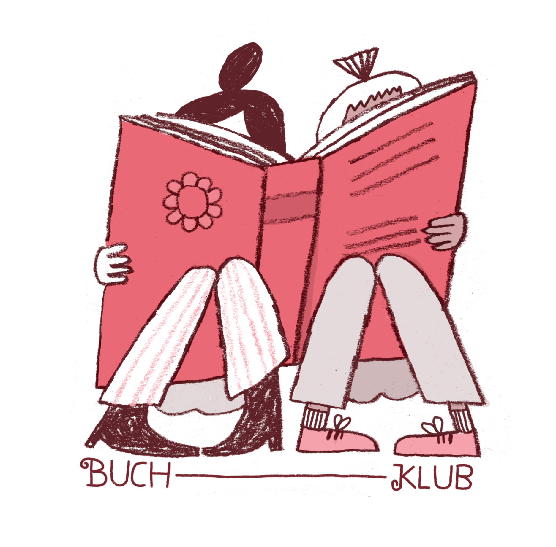 illustriertes Logo für Buchkblub