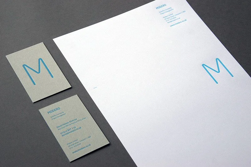 Letterpress business stationery, letterheads and business cards.