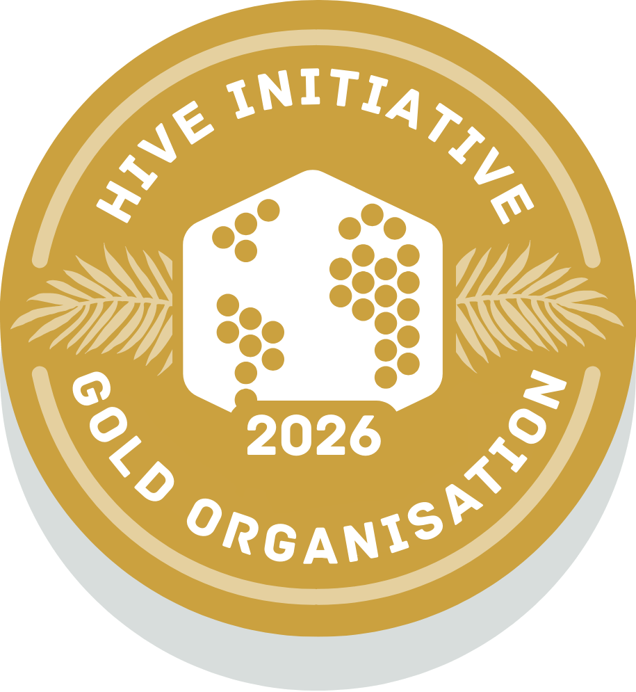 An image of the Gold Organisation Badge