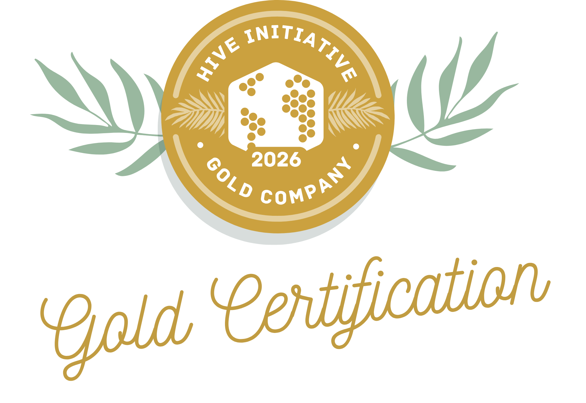An image of the Gold Company badge and the words Gold Certification underneath