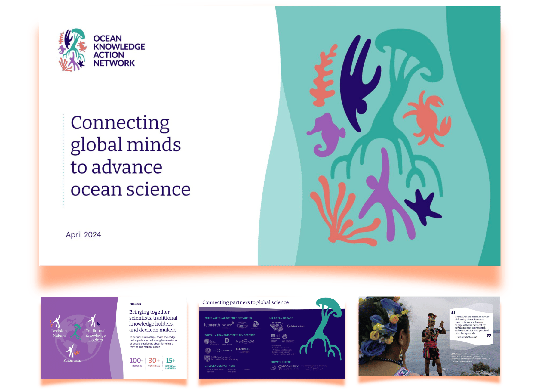 FUNDRAISING PITCH FOR OCEAN KAN :  Connecting global minds to advance ocean science //

Complete communication + presentation design for Ocean KAN, conveying the network's value to funders and international partners.