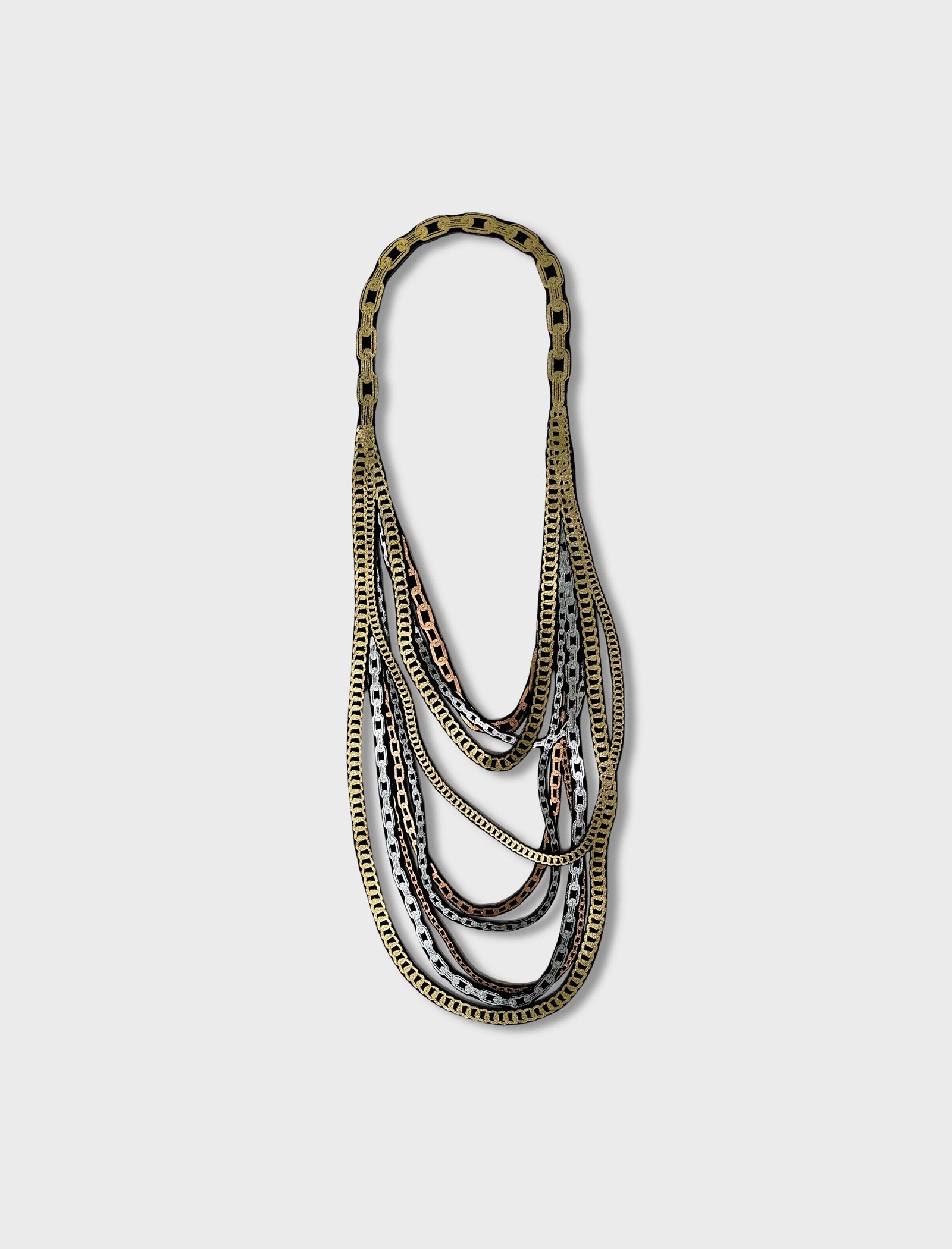 CHAINS MULTILAYERS gold silver rosegold