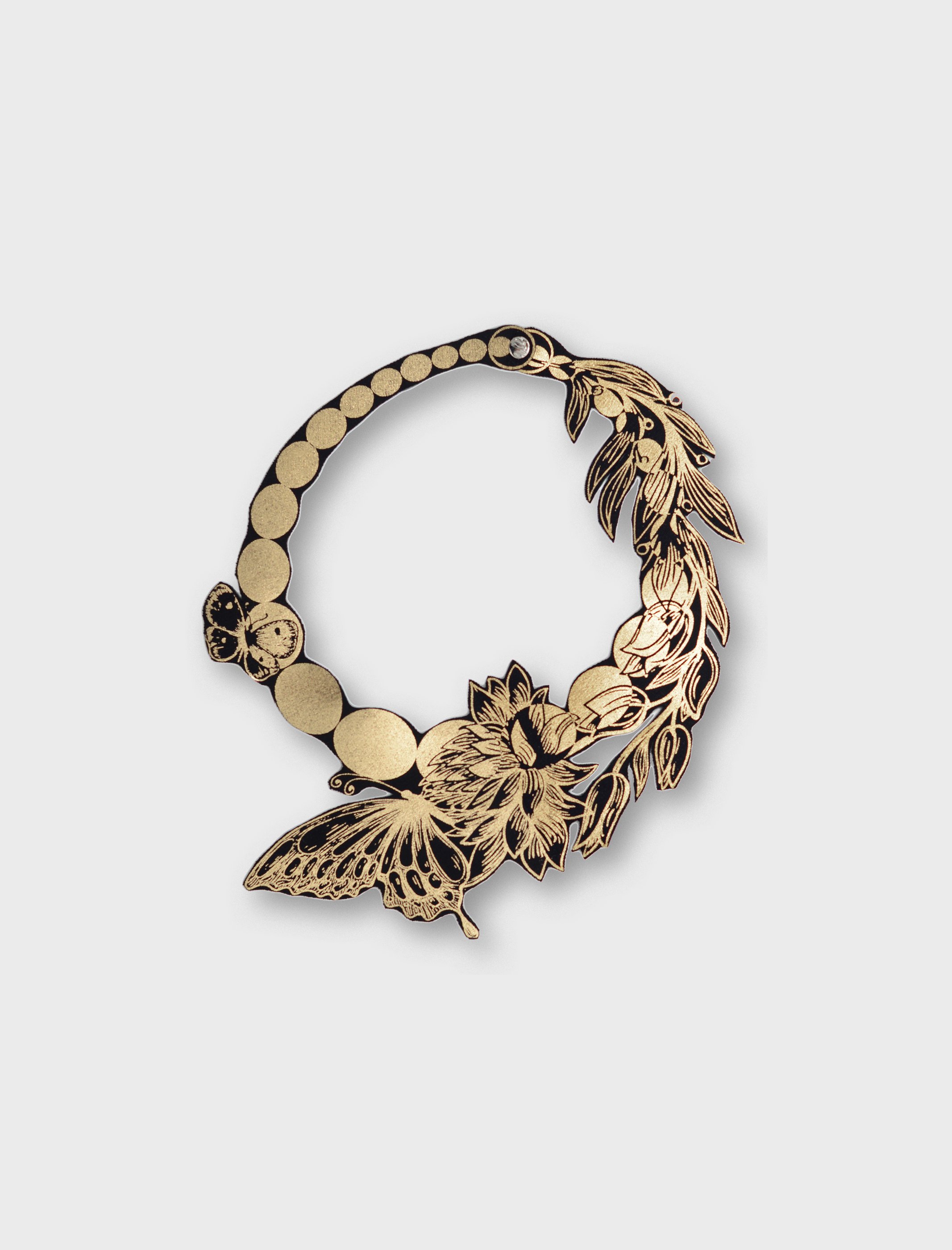 FLORAL PEARL CHOKER gold