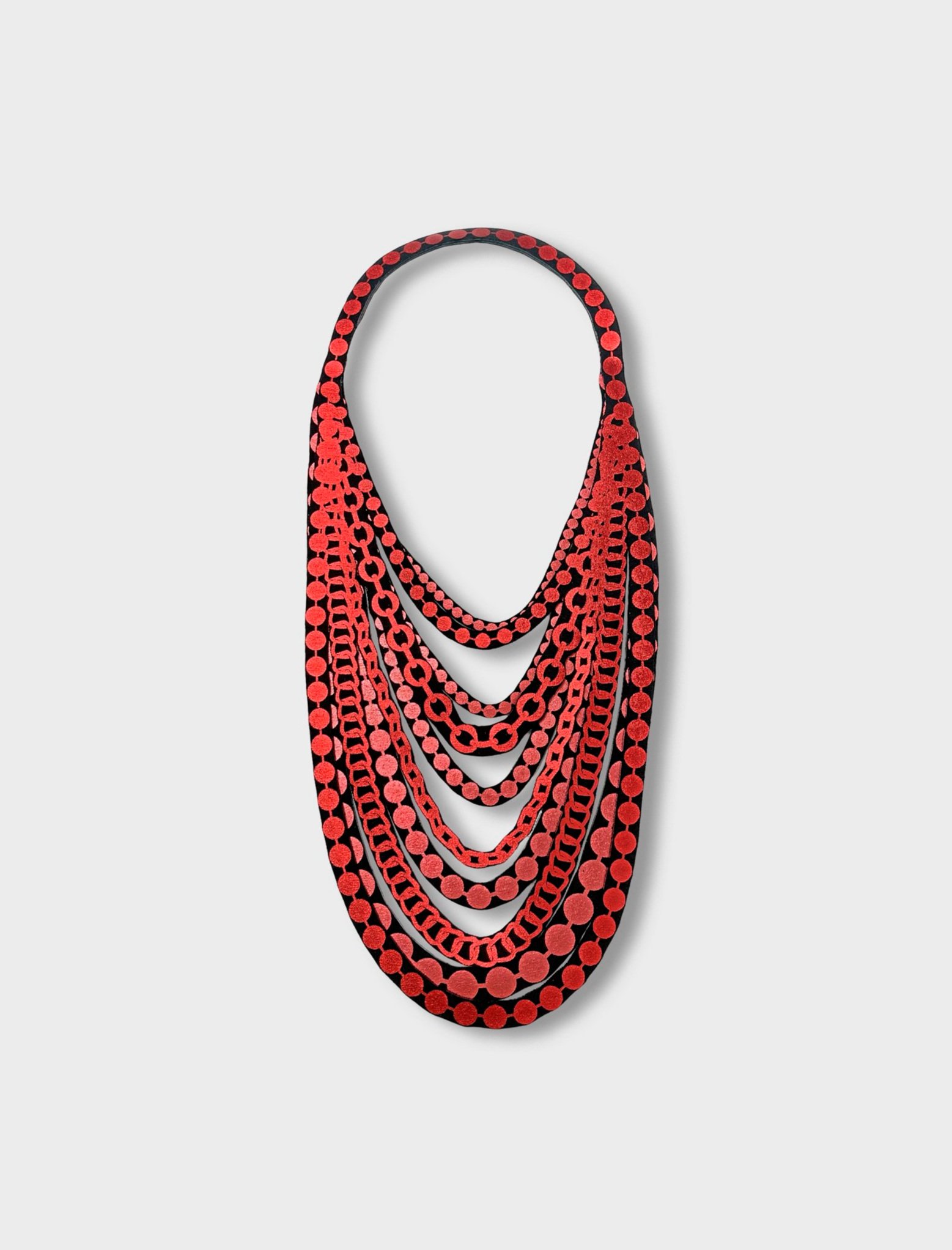 PEARLS&CHAINS GLAM red coral