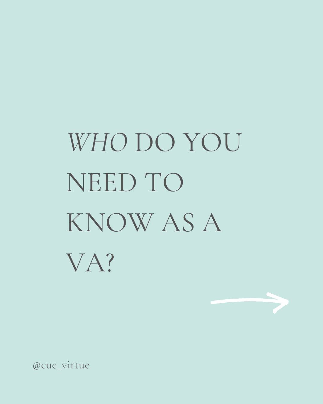 🤔 Who do you need to know as a VA? 

💻 The virtual assistant industry is thriving, but there's more to it than just logging in and typing away. You need to know who to talk to, and what kind of activities will get your business up and running. 

👇