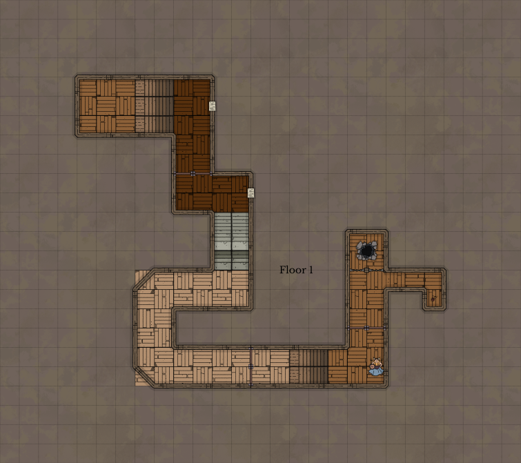 The first floor built on our new level design process, which saw floors and rooms introduced in more bite-sized, modular pieces.