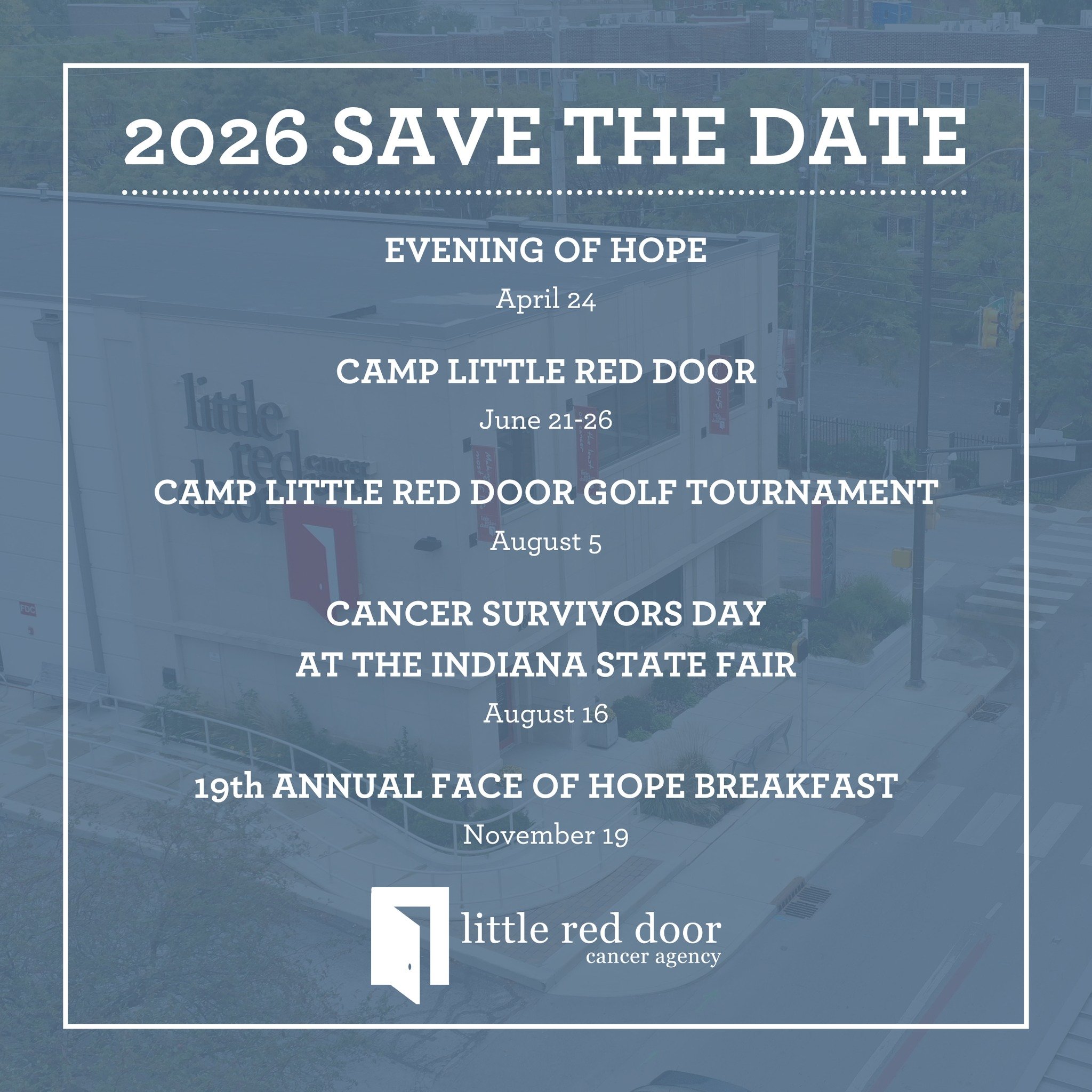 Save the Date!

We can't wait to spend 2026 with you! You can view all our upcoming events and programs at www.littlereddoor.org/calendar (link in bio).