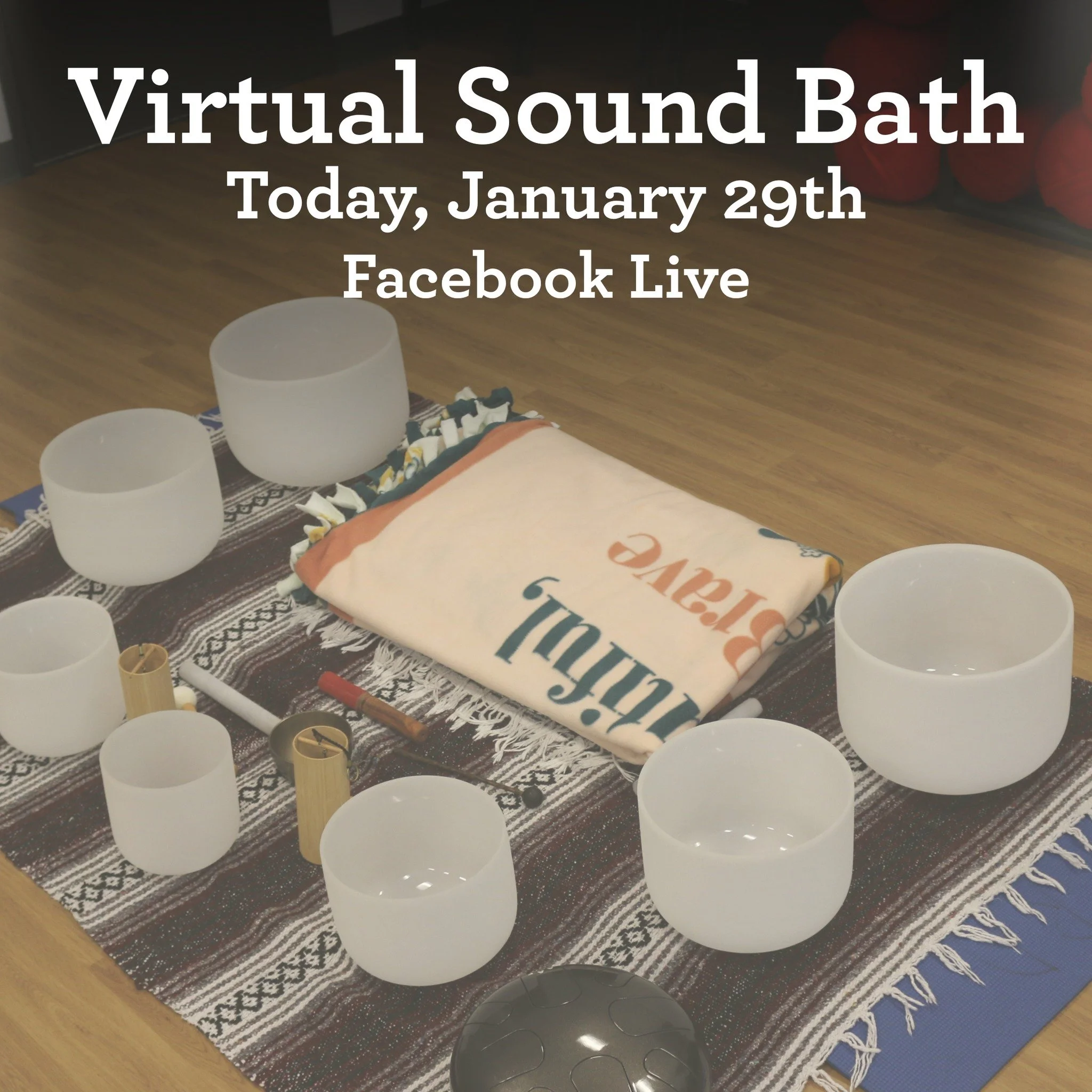 Be immersed in sound! 

Join us as Robyn hosts a virtual sound bath today, at 1pm! A sound bath is meditative therapy. Studies have reported improvements in patients&rsquo; mood, relaxion, reduced exhaustion and anxiety as well as in coping with impa