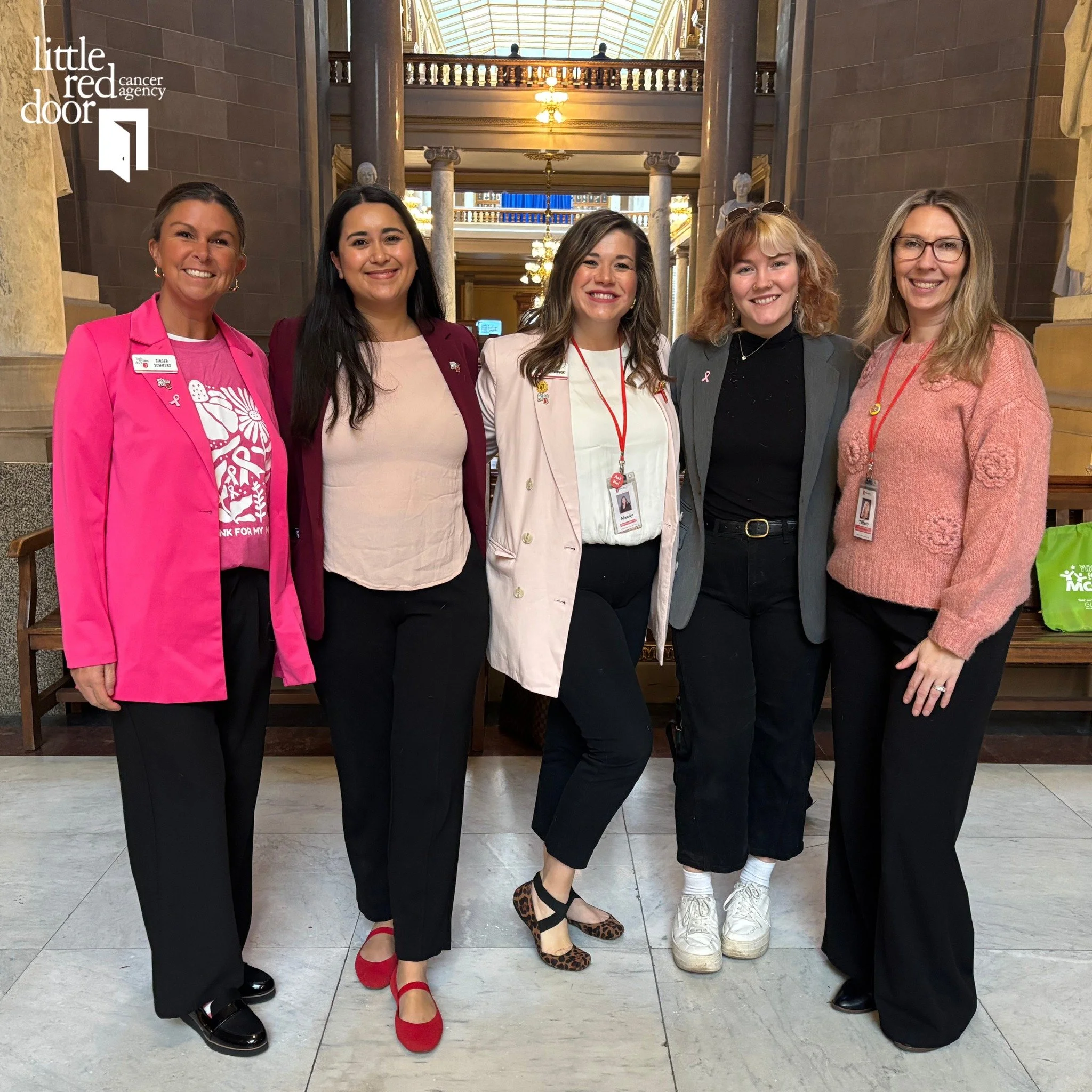 Little Red Door at the Indiana Statehouse!

Members of Little Red Door attended multiple advocacy days at the Indiana Statehouse this past session. We attended the 2026 ACS Cancer Action Day, Indiana Going Gold Day- "Sock It" to Pediatric C