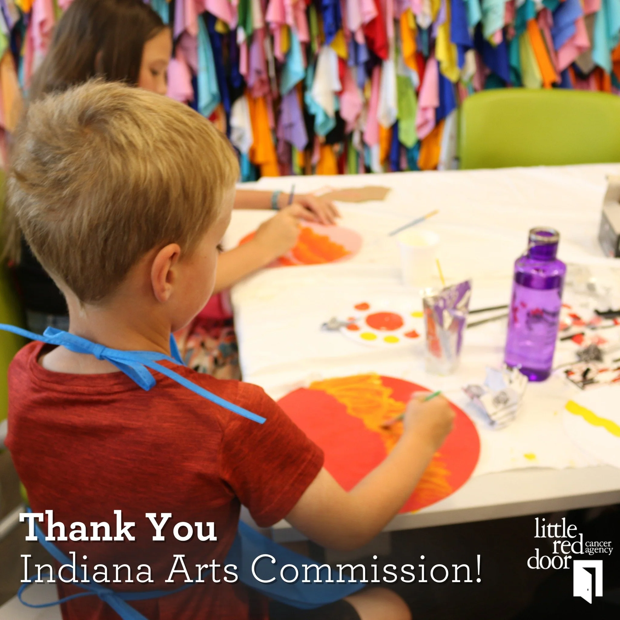 The Indiana Arts Commission has awarded us $4,000 for our Art Therapy program through the Arts Project Support grant program. 

Art Therapy is a program offered at Little Red Door to help reduce stress, anxiety, and provide a creative outlet for all 