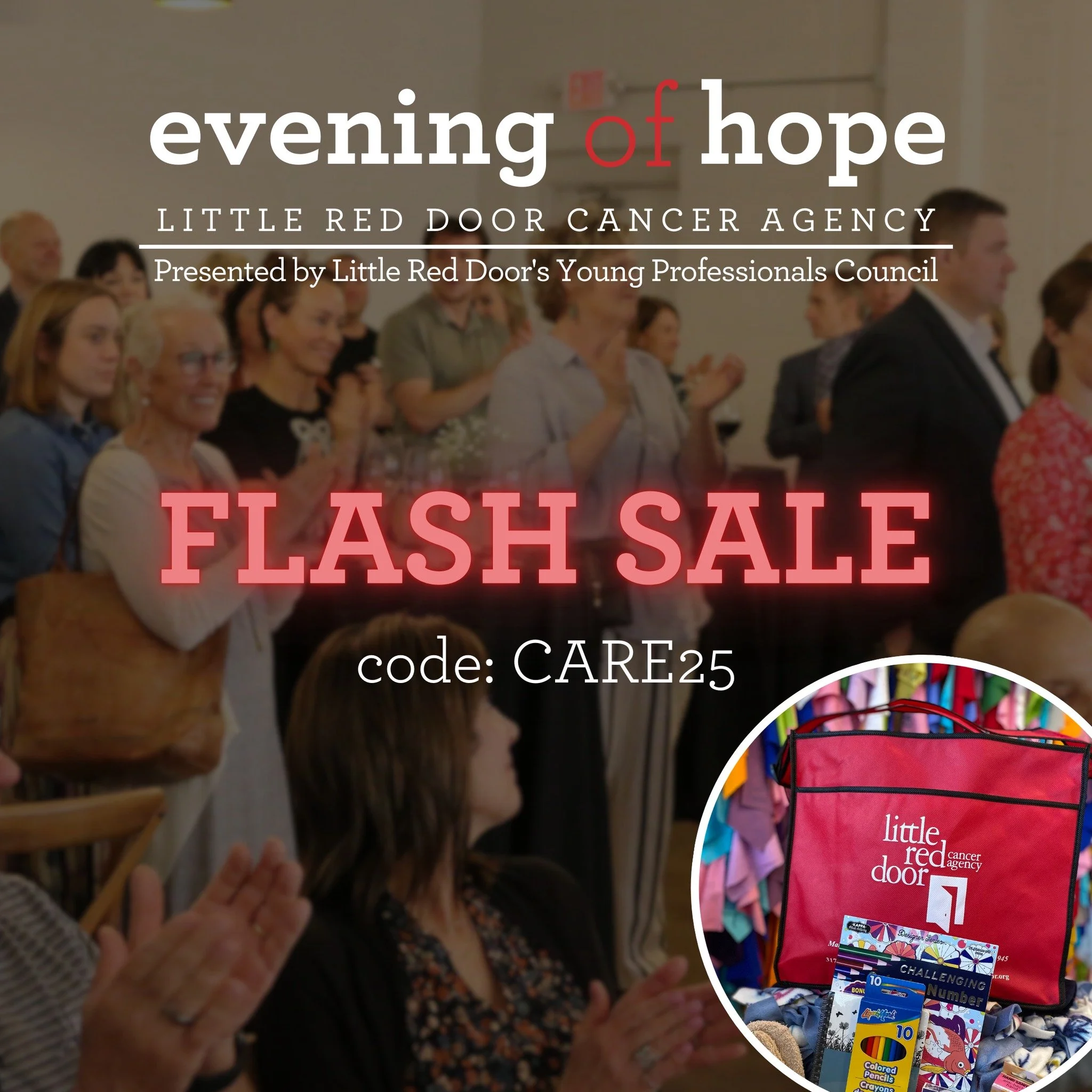 Flash Sale!

On average, we send out 25 care packages a week to newly diagnosed cancer patients in Indiana. Each care package is filled with various items to help you throughout your cancer journey. 

In honor of this number, you can purchase your ti