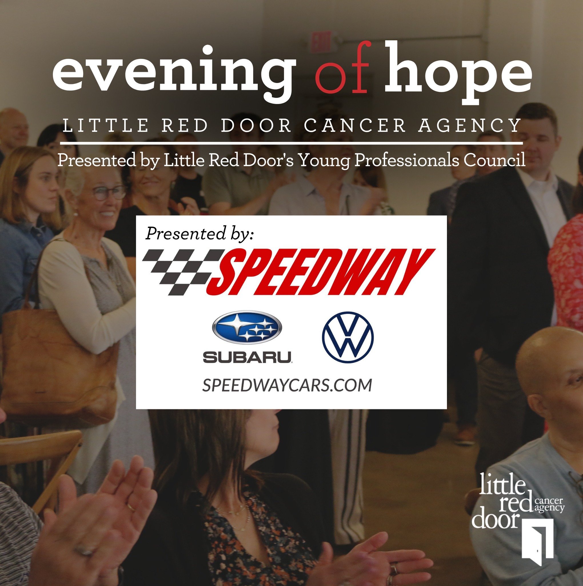 Evening of Hope presented by Speedway Automotive (@speedwaysubaruvw) is tomorrow!! 

Doors open at 6:30pm. Each guest will receive two drink tickets. This event is 21+. You can still get your tickets for Evening of Hope and bid on items in the Silent