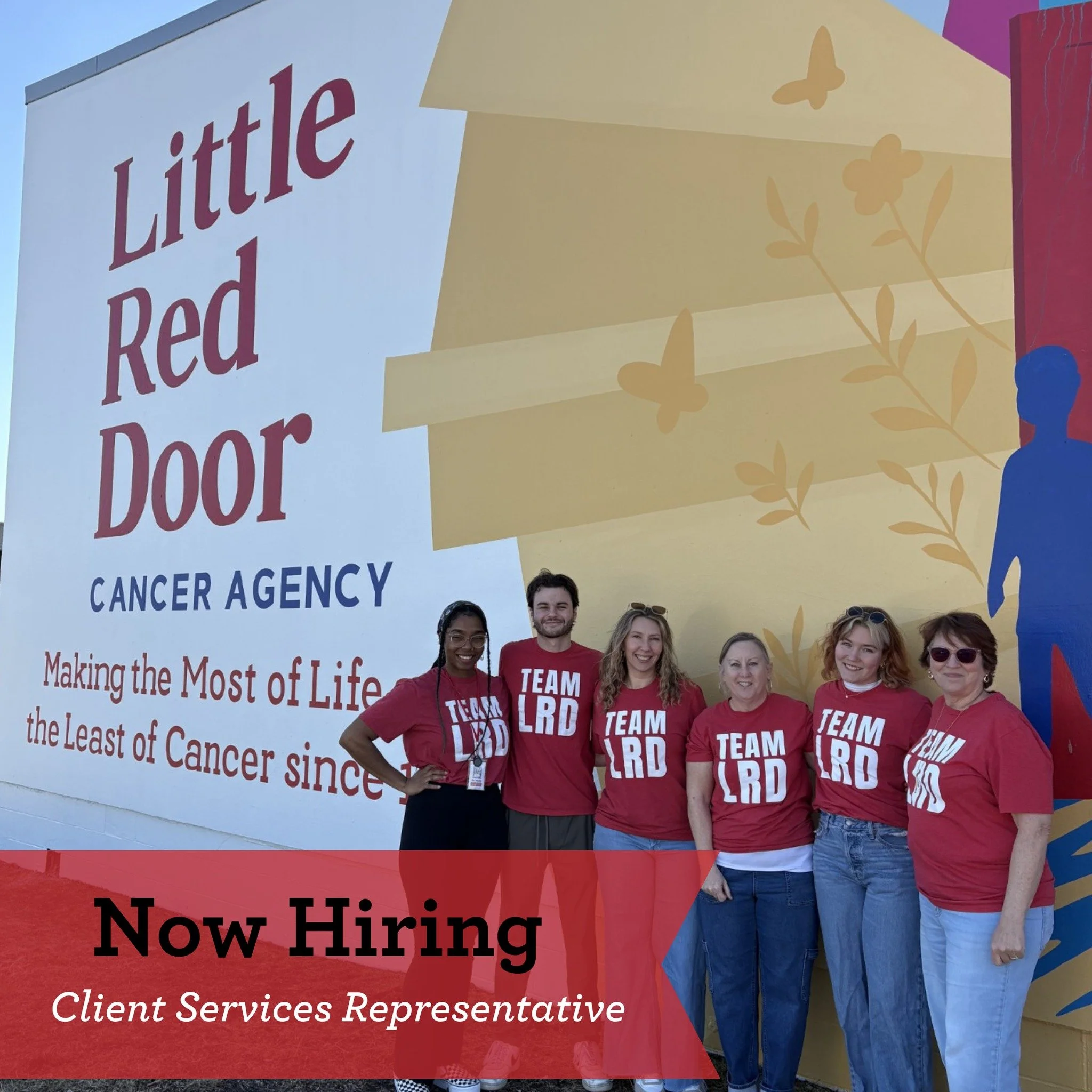 We are hiring! We are hiring a Client Services Representative to join our Program Team.

The Client Service Representative is key to Little Red Door Cancer Agency&rsquo;s mission to make the most of life and the least of cancer for medically underser