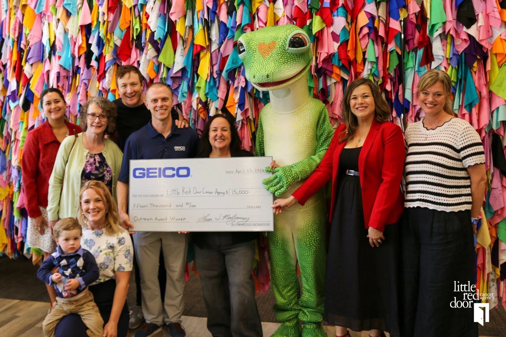 Today we were honored to receive a $15,000 donation from Geico!

Back in September 2025, our friend and cancer survivor, Dan Johnston ran 116 miles for over 28 hours. He raised around $12,000 to support our mission and directly impact cancer patients