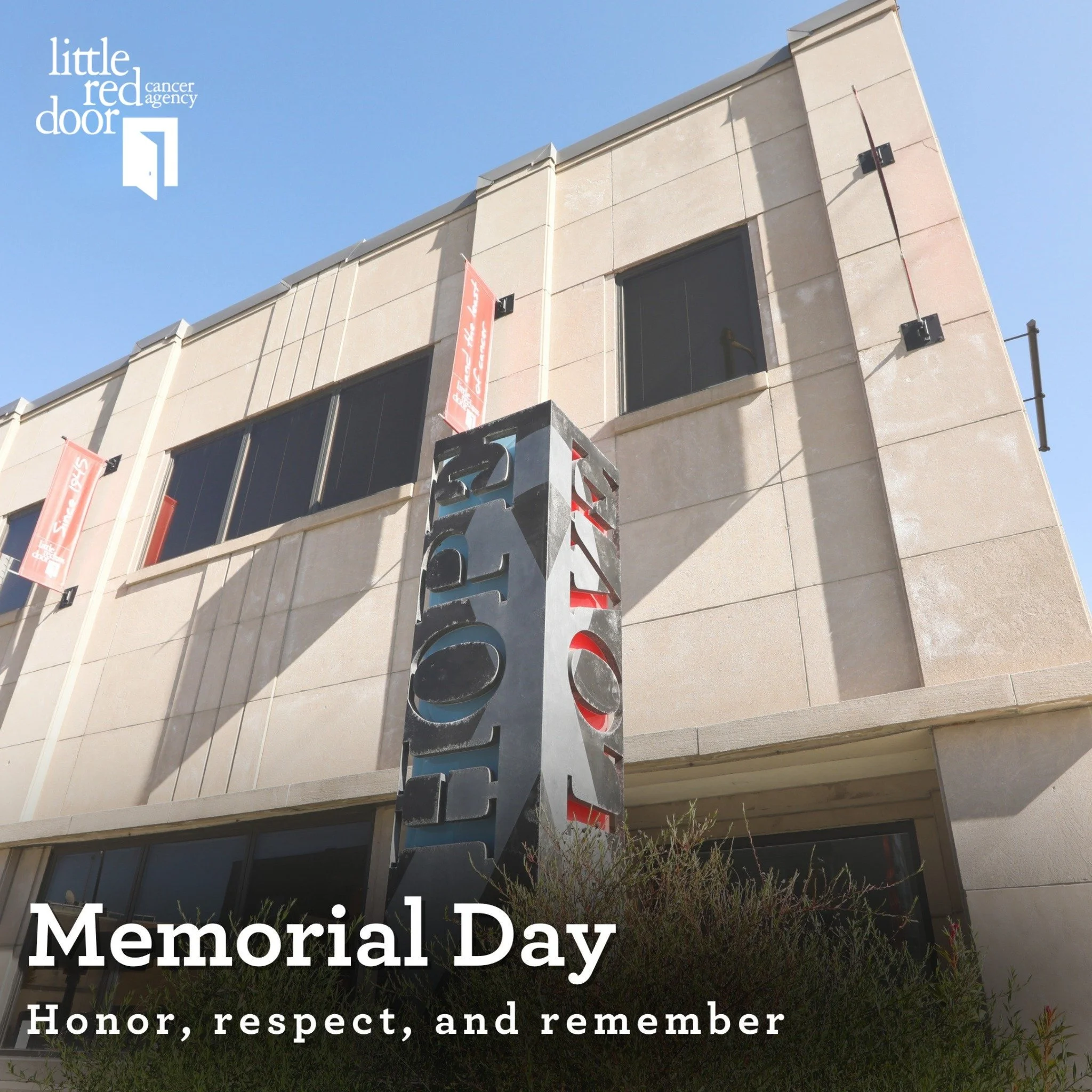 Little Red Door honors and celebrates this Memorial Day the brave individuals who fought and died for our country.

Thank you to all those who have served in the armed forces for your dedication, courage, and sacrifice. We appreciate you.

In honor o