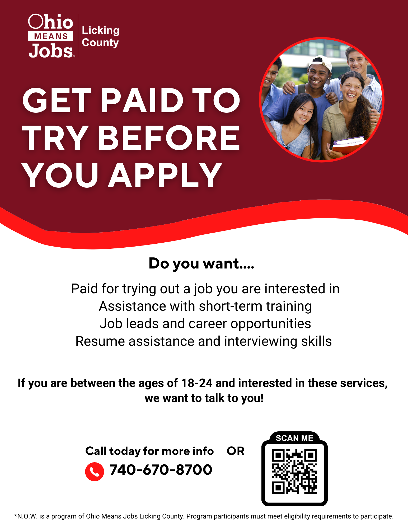 N.O.W Youth Employment Program — Licking County Job and Family Services