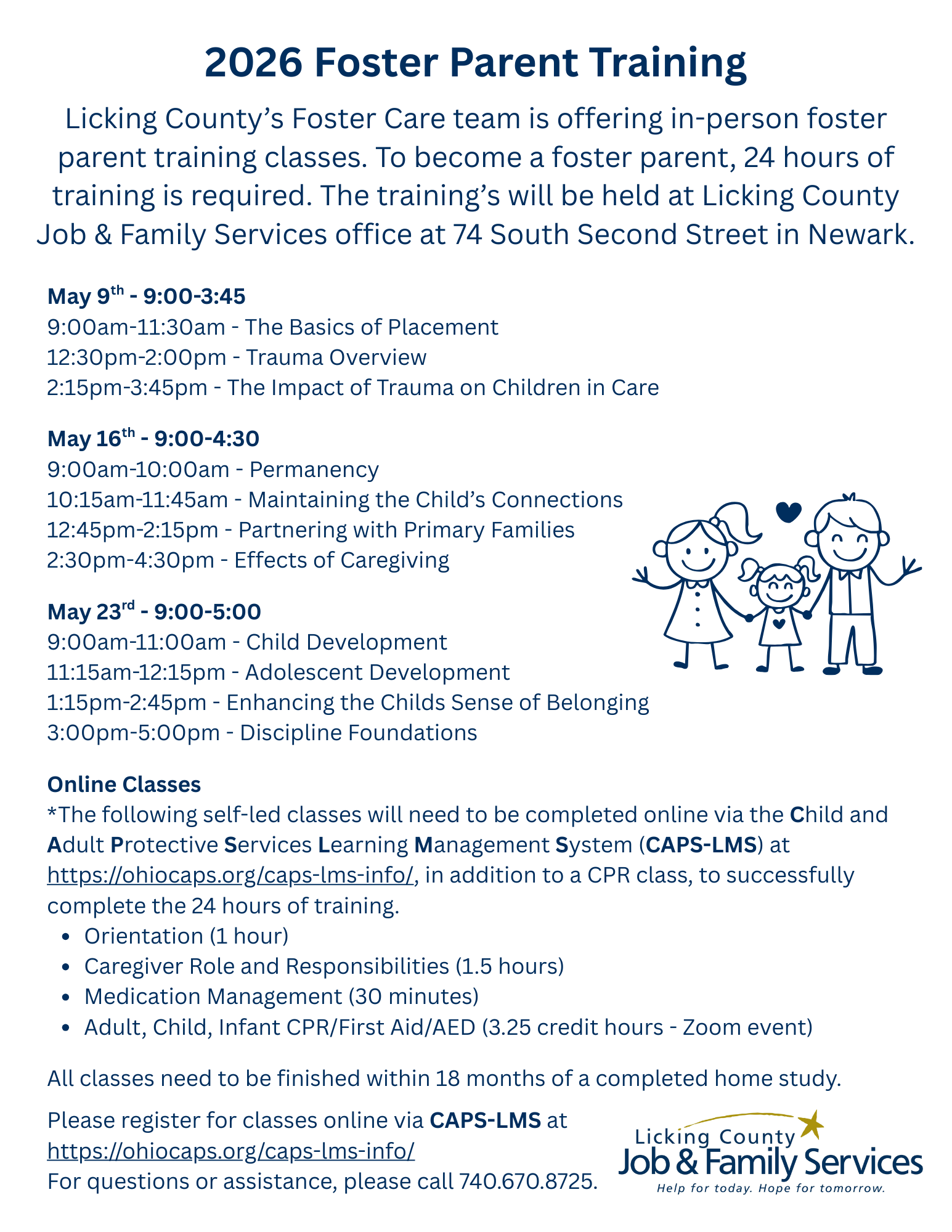 2026 Foster Parent Training Classes