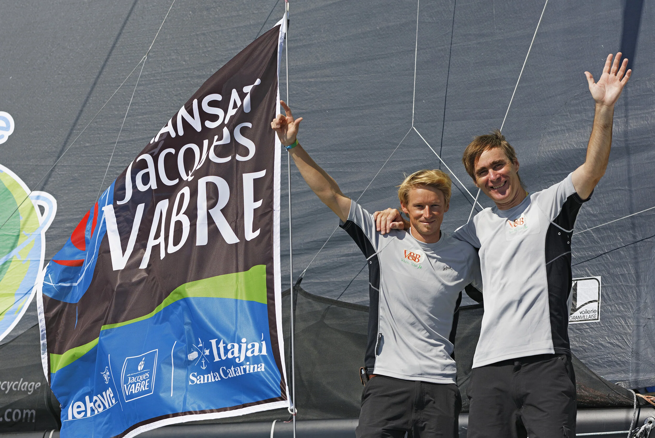 Maxime et Sam Manuard à l'arrivée de la TJV 2015