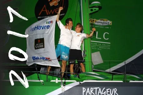 Maxime vainqueur de la Transat Jacques Vabre 2017 avec Antoine Carpentier 