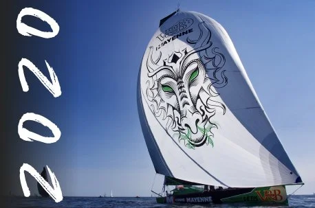 Spi plein pot à bord de l'IMOCA de Maxime