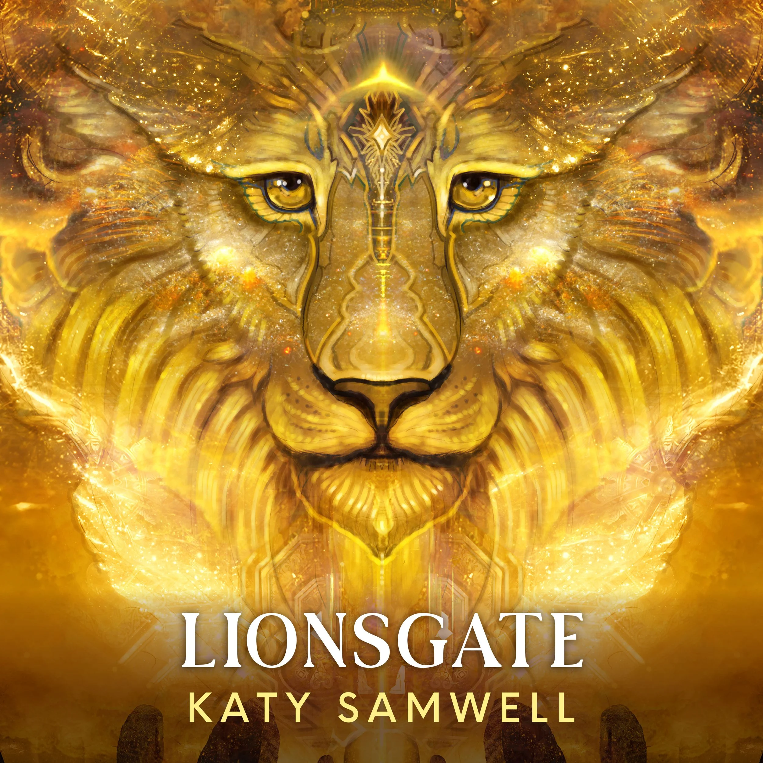 Single cover for Katy Samwell’s song ‘Lion’s Gate’ with a drawing by Jennifer hawkyard. From Katy Samwell’s album “Many Hands Make Lightwork"