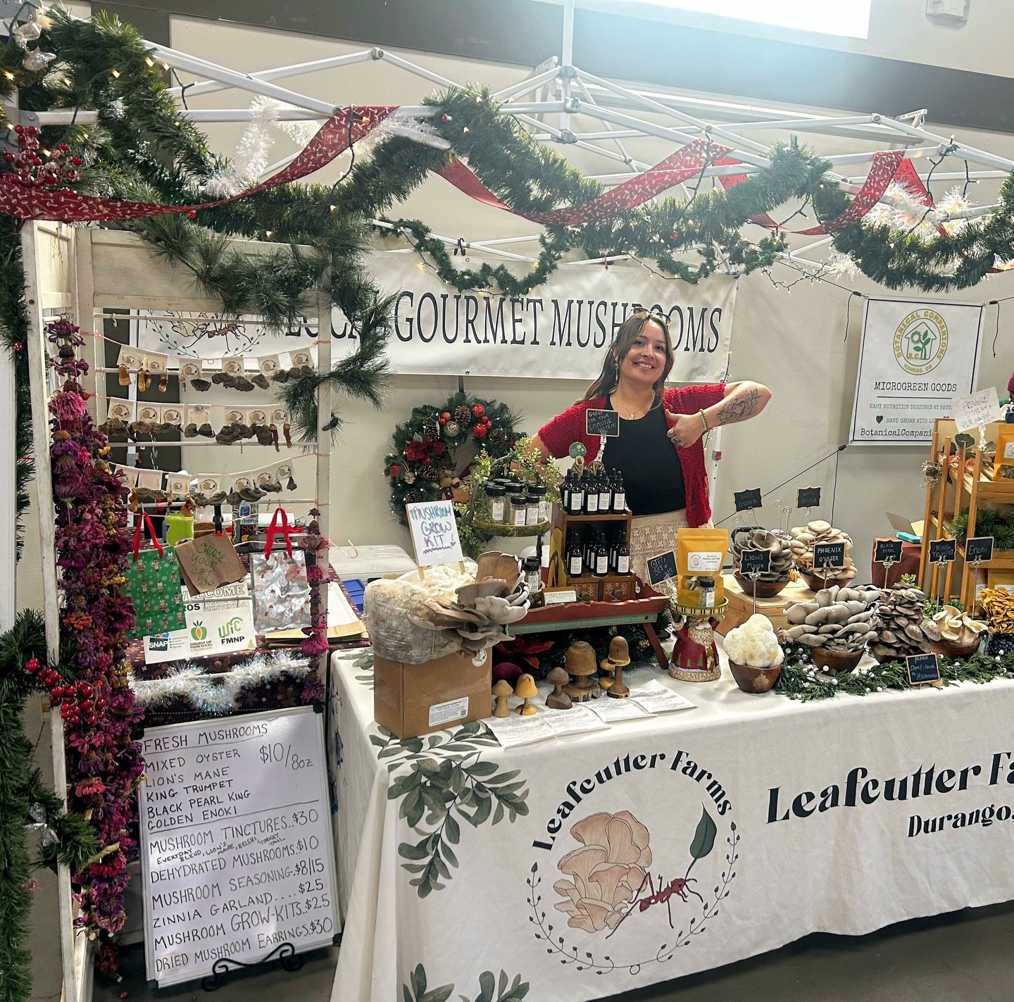 The Durango Farmers Holiday Market is tomorrow at the La Plata County Fairgrounds from 9&ndash;2! 💚❤️
Come on out to snag the perfect gift for the mushroom lover in your life, and pick up the freshest mushrooms for all those hearty holiday dishes!


