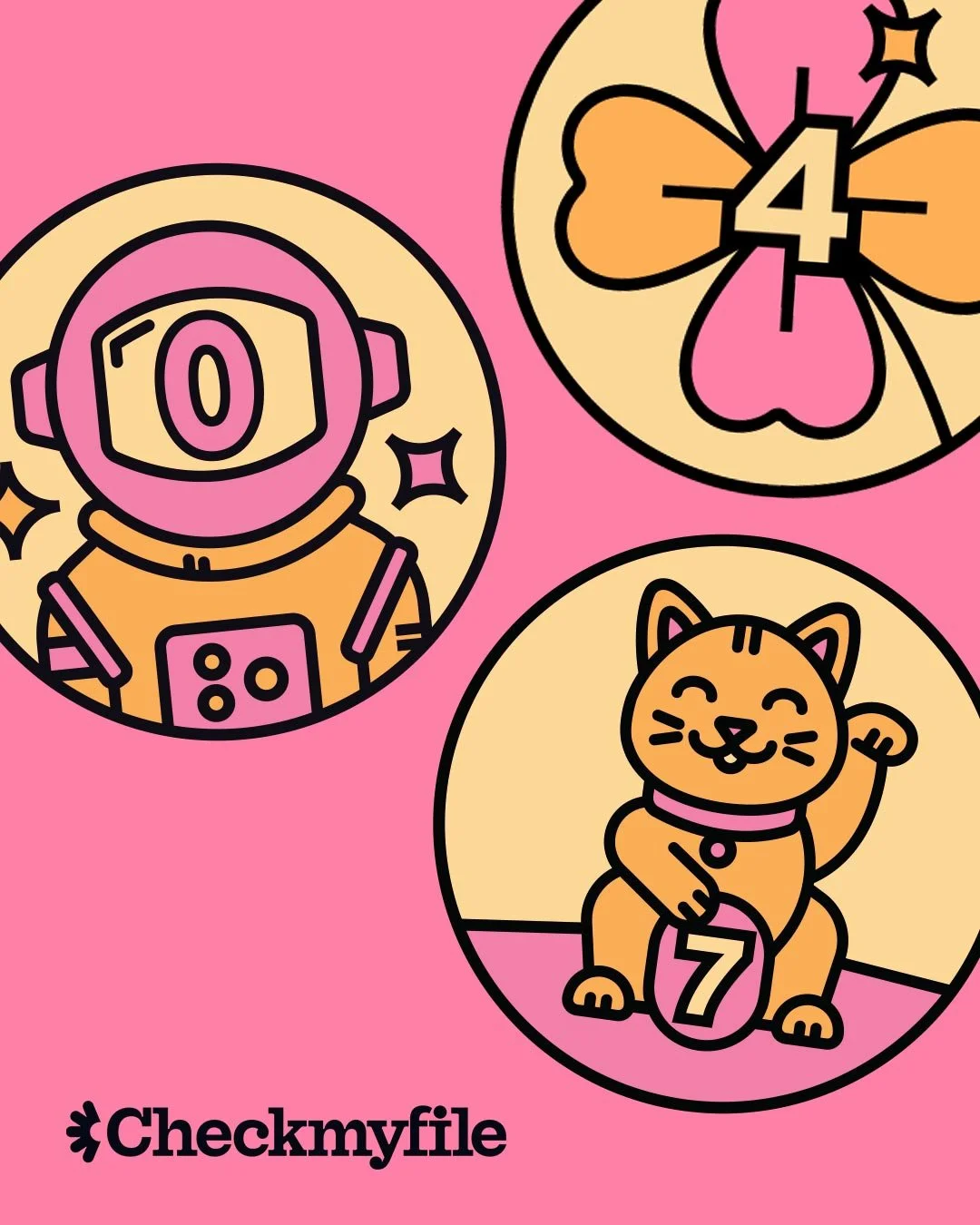 Over the past 18 months, I&rsquo;ve worked with Checkmyfile to bring their bright, affirming brand identity (created by Ragged Edge) to life. From illustrated achievement coins and custom merch to playful icons and digital campaigns, everything is de