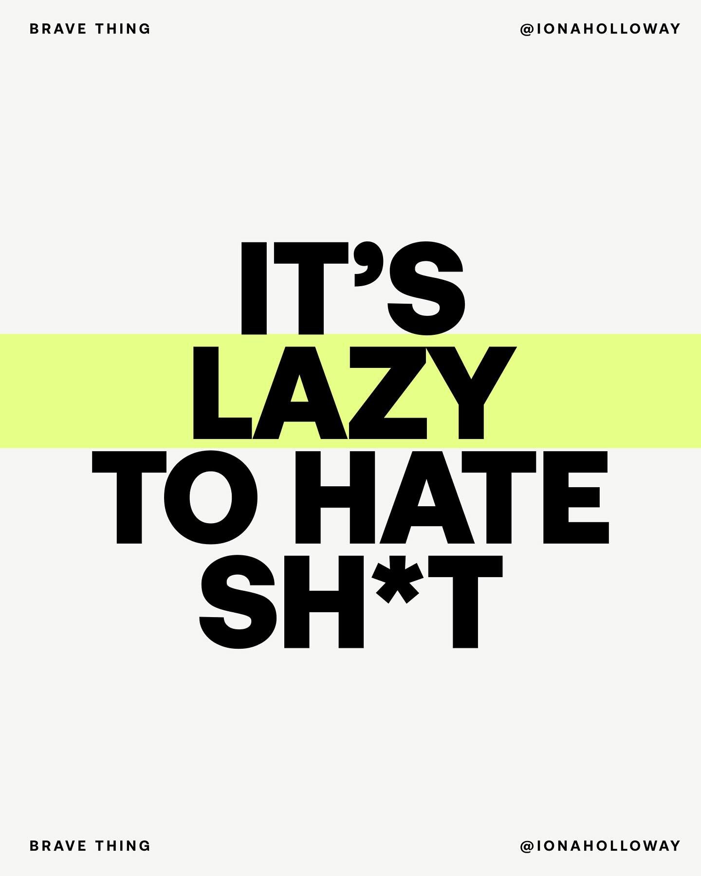 Let&rsquo;s talk about Hating Sh*t 👇

Not that long ago I had an office job. Had a desk. Biked to work and everything. 

And I&rsquo;m permanently dehydrated. But every hour on the hour, I&rsquo;d meet up with Angela, Jessie, and Carol at the water 