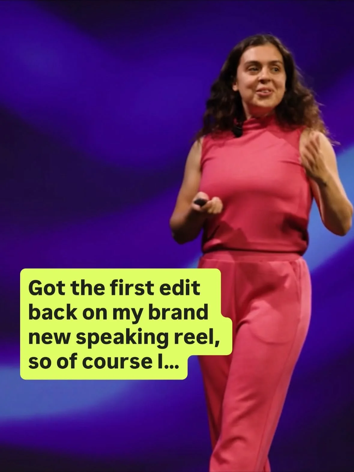 You should be VERY concerned if you give a talk and don&rsquo;t&hellip;

&hellip;massively procrastinate watching yourself.

I was talking to a client yesterday. He gave his talk on Friday.

He goes, &ldquo;Iona&hellip; I&rsquo;ve not watched it back