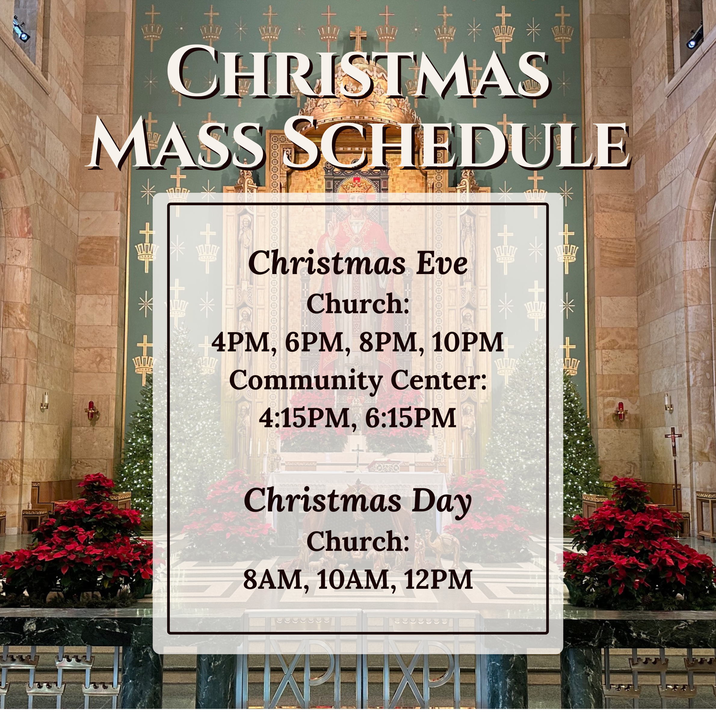 Christmas Mass Schedule
