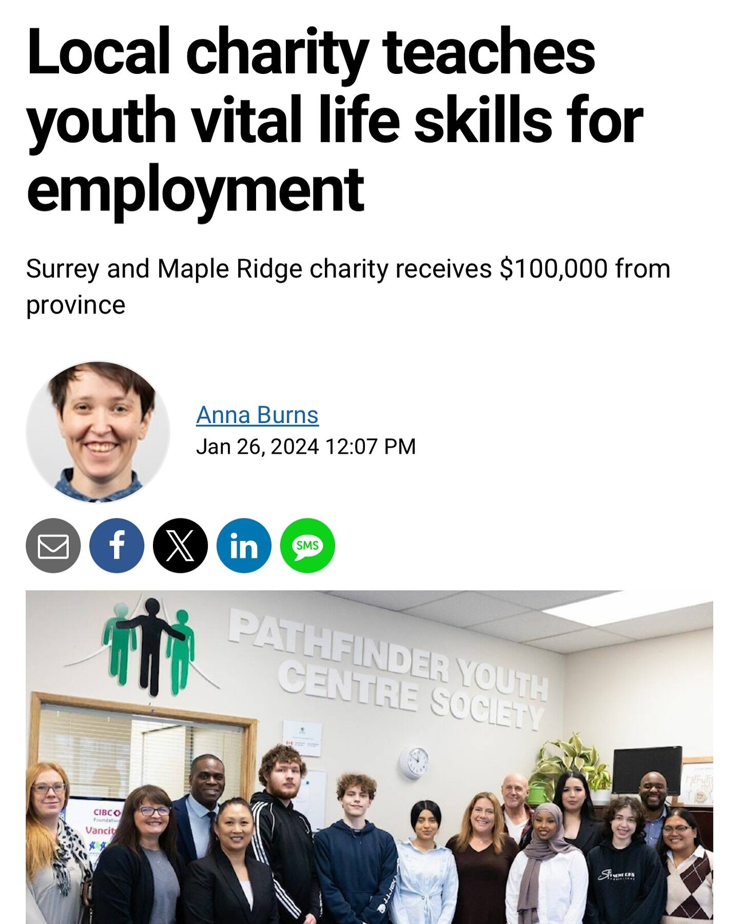 Thrilled to be featured on Cloverdale Reporter! Huge thanks to Anna Burns for the fantastic write-up. 📰 

🔗 Read the full article using the link in our bio! 

#CloverdaleReporter #Surrey #localcharity #nonprofit #bc #employmentprogram