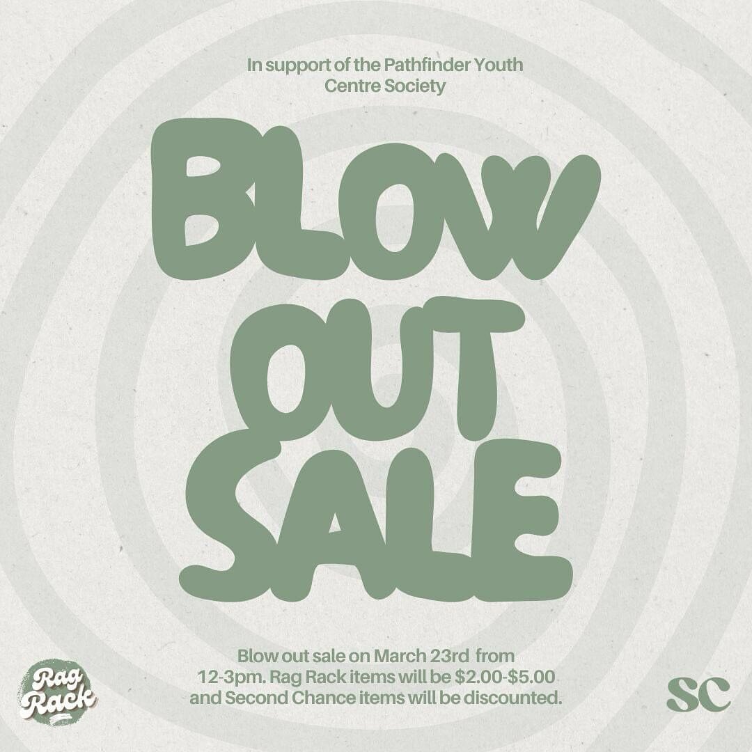 Don&rsquo;t miss out on some amazing discounts from our collection as well as Rag Rack! March 23rd from 12 pm -3 pm. 

📍6826 King George Blvd. Surrey, BC V3W 4Z9. 

#BlowoutSale #thriftandvintage #secondchance #ragrack