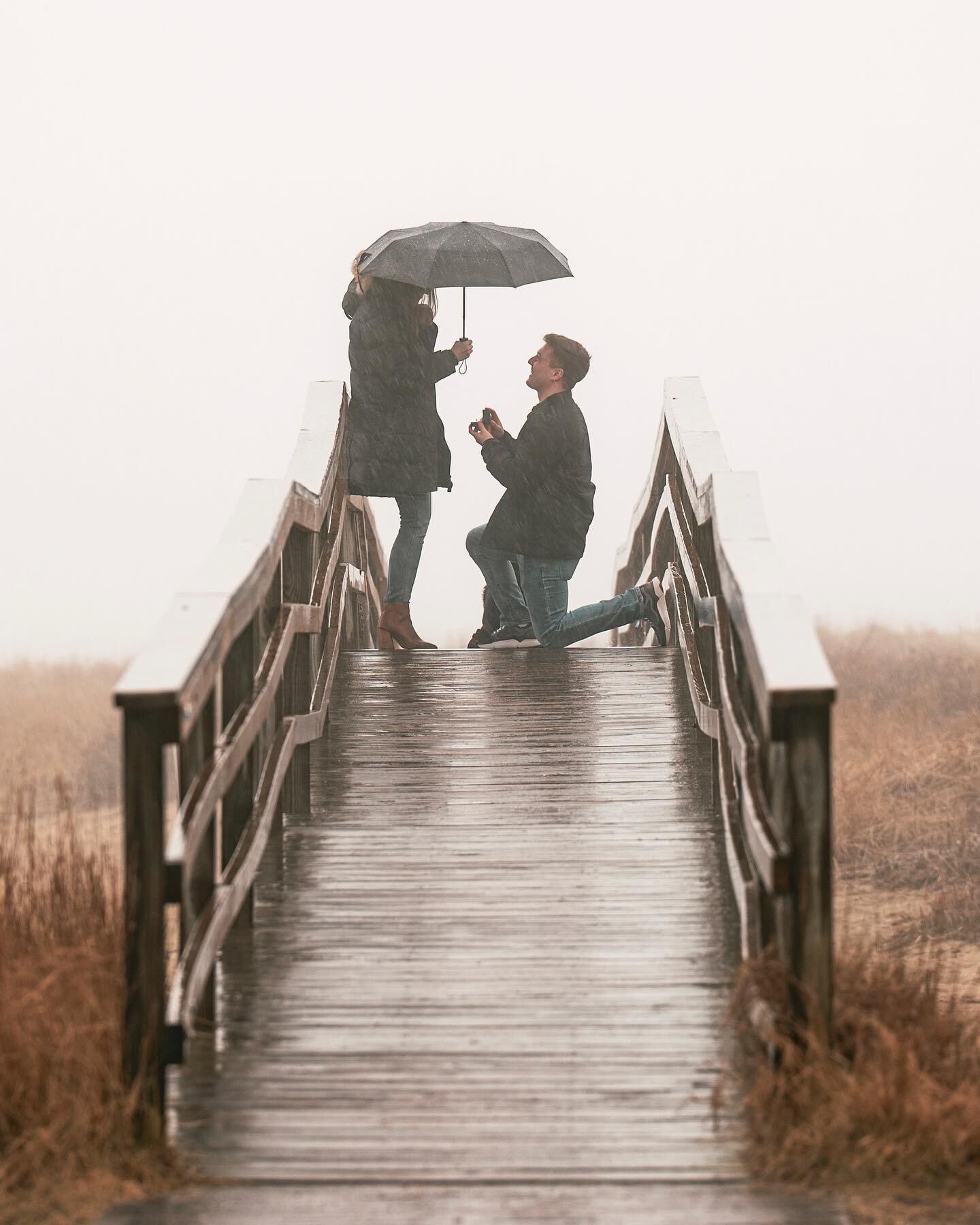 A real life Notebook moment right here ☔️💍🤍

If you&rsquo;ve ever shot a proposal before, is your adrenaline pumping like crazy during it or is that just me? For this one, it was down-pouring and you could cut the fog with a knife. But that&rsquo;s