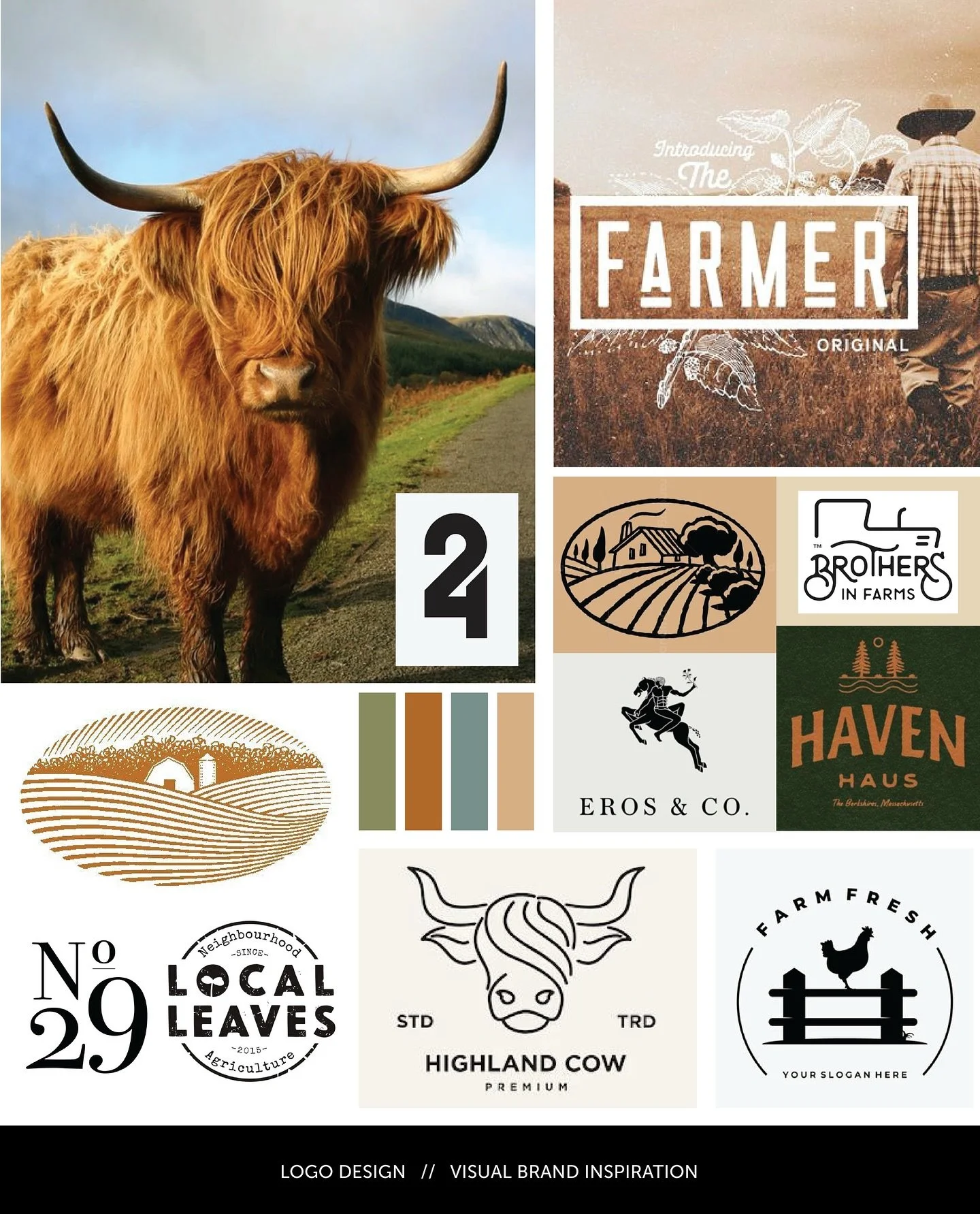 The first step to a new branding project? A mood board of brand inspiration, curated uniquely from the answers my clients submit through their Brand Questionnaire 🙌🏼 A variety of colors and typefaces to choose from is also paired with the mood boar