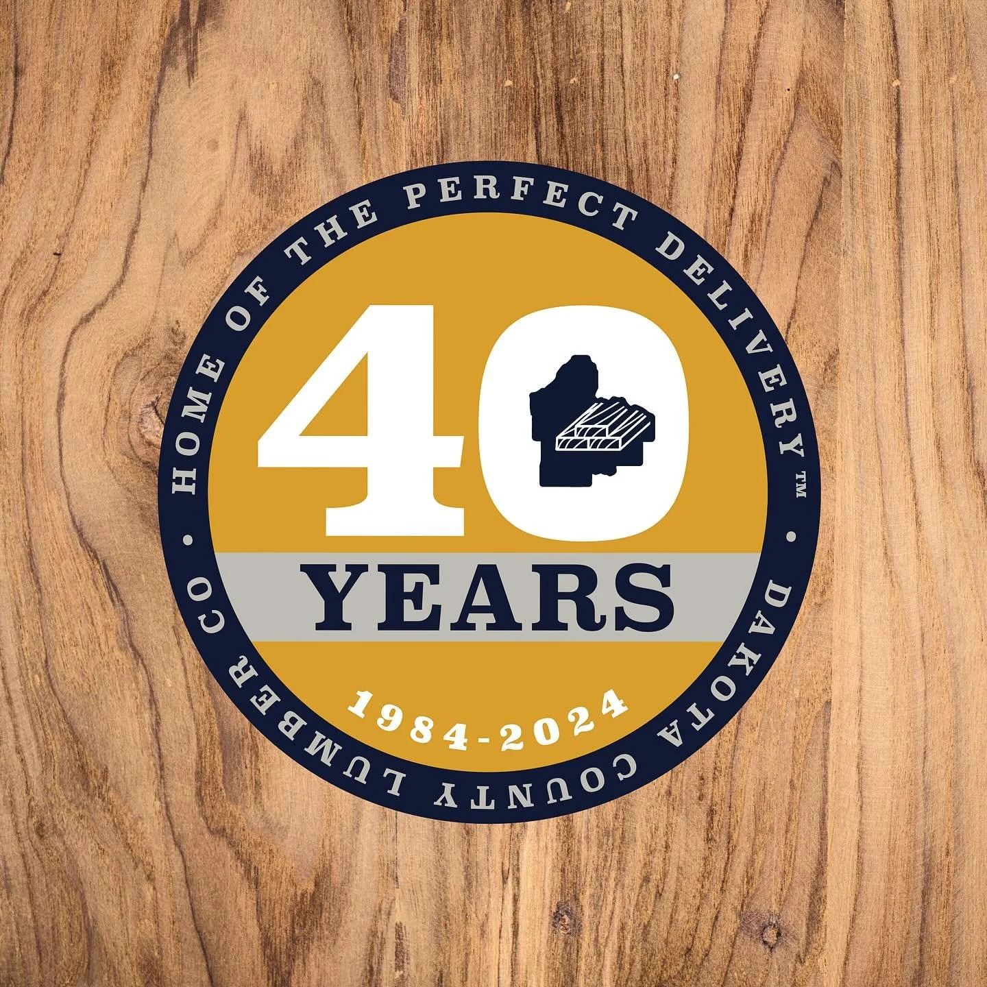 Latest logo project: 40th anniversary logo design for @dakotacountylumber ! ✨ What a great company to work with, they are top notch people doing incredible work for greater Minnesota. With amazing communication, project direction and vision for what 