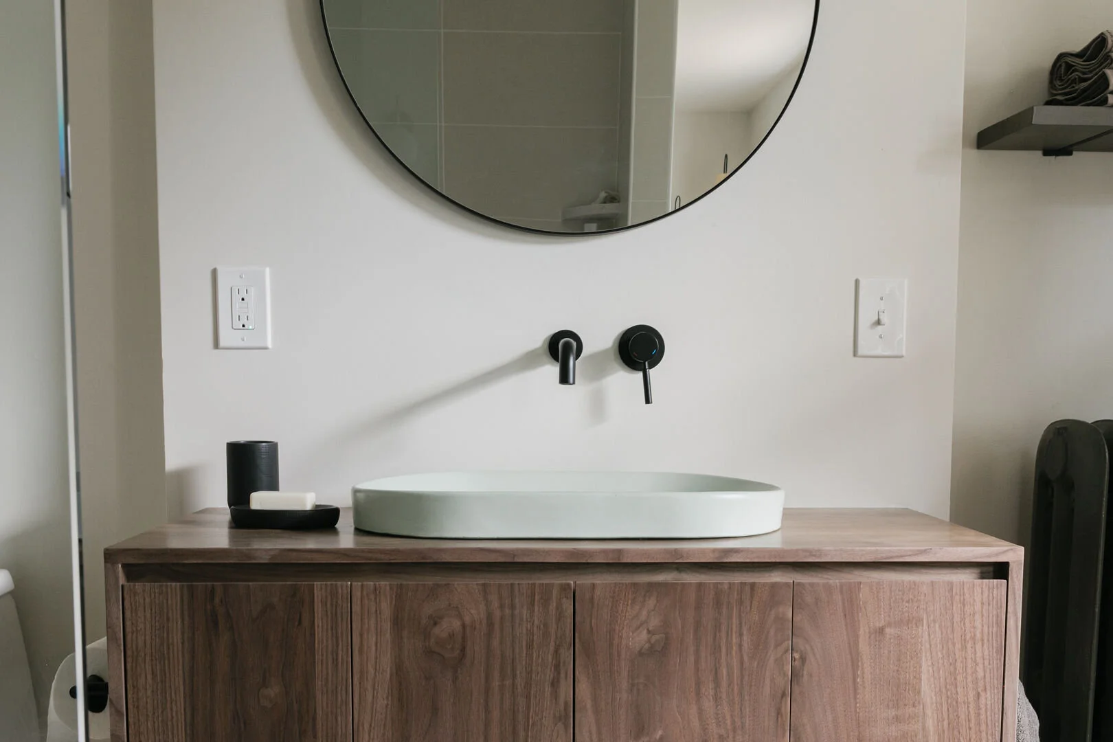 Natural wood elements and vibrant color accents throughout the home, Numa Design + Build, Lancaster PA Home Remodeling

