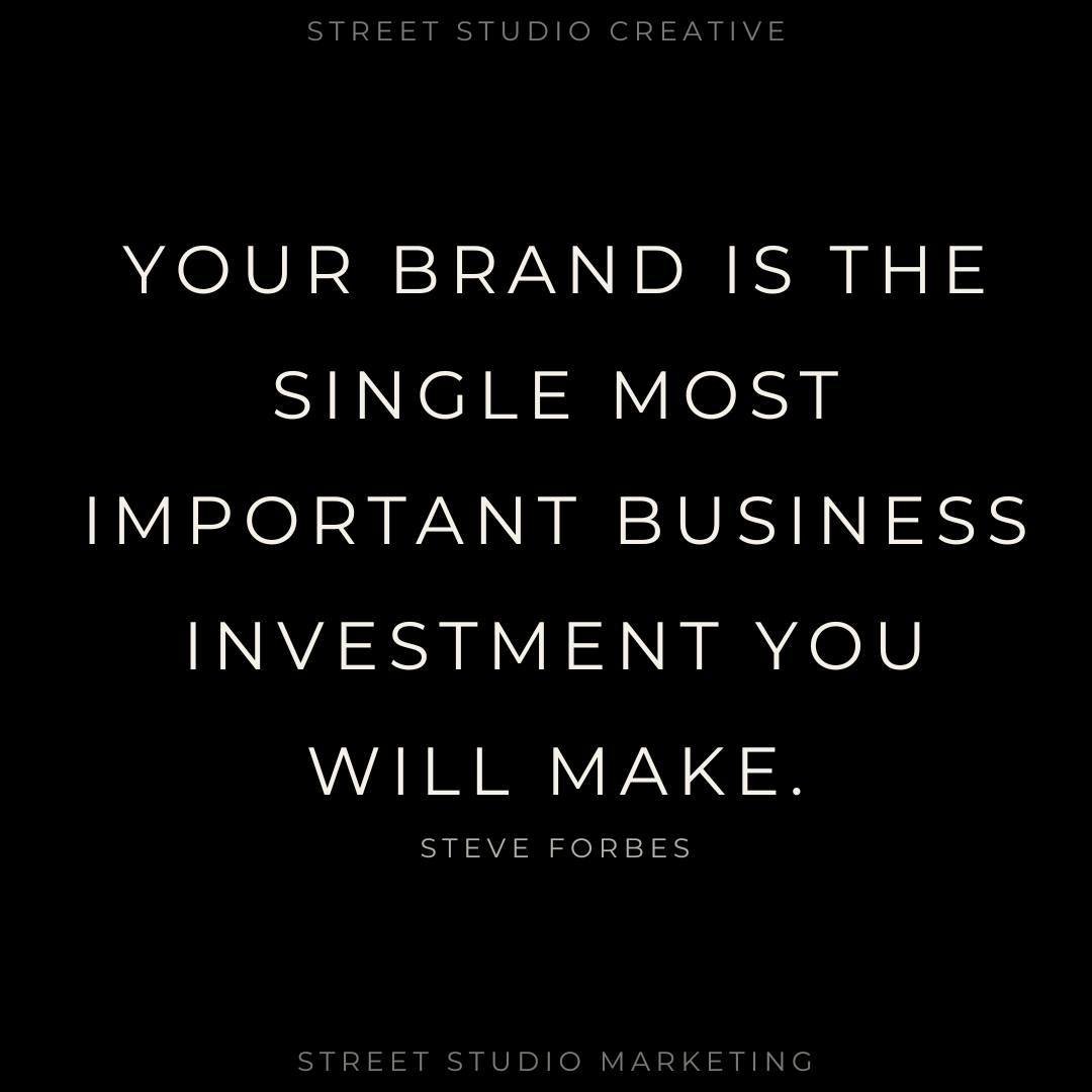 No better time to start investing in your brand than like the present!⁠
⁠
Developing your brand is not just an investment; it's the cornerstone of your business journey. It is more than just a logo and tagline. Your brand sets the tone of how custome