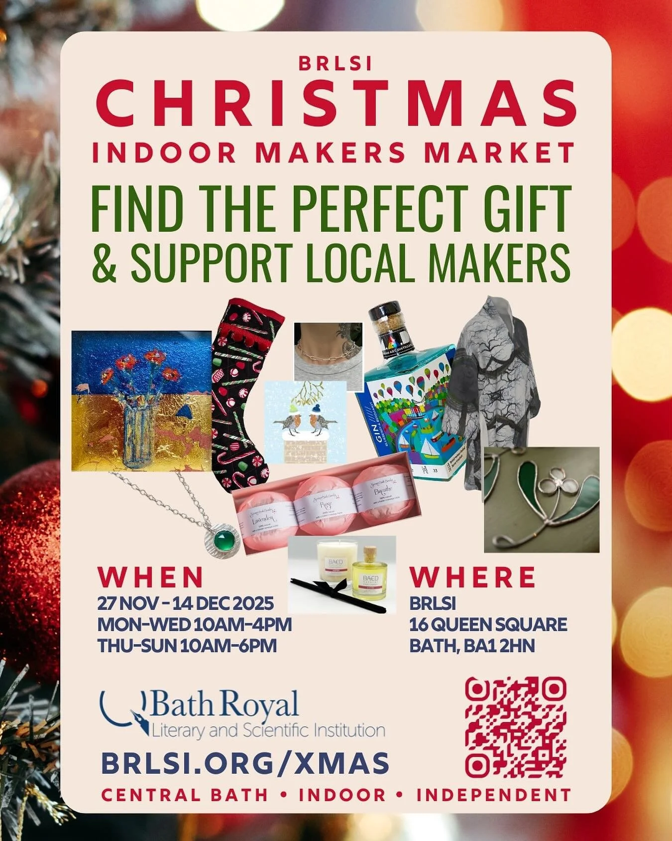 You can find me here this week until 3rd Dec. It&rsquo;s a lovely little makers market running alongside Bath Christmas Market #BRLSI #bathchristmasmarket #printmaking #bathartist