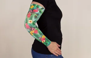 Flamingle printed LympheDIVAs compression arm sleeve