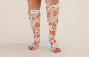 Berkshires printed LympheDIVAs knee-high compression socks