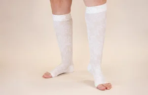 Darling Fair printed LympheDIVAs knee-high compression socks