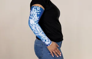 Anastasia printed LympheDIVAs compression arm sleeve