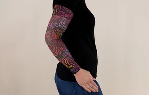 Vibrance printed LympheDIVAs compression arm sleeve