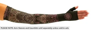 Black Fanfare printed Juzo Soft compression arm sleeve