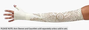 Boho Chic Ivory printed Juzo Soft compression arm sleeve