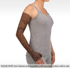 Boho Spirit Henna Chestnut printed Juzo Soft compression arm sleeve